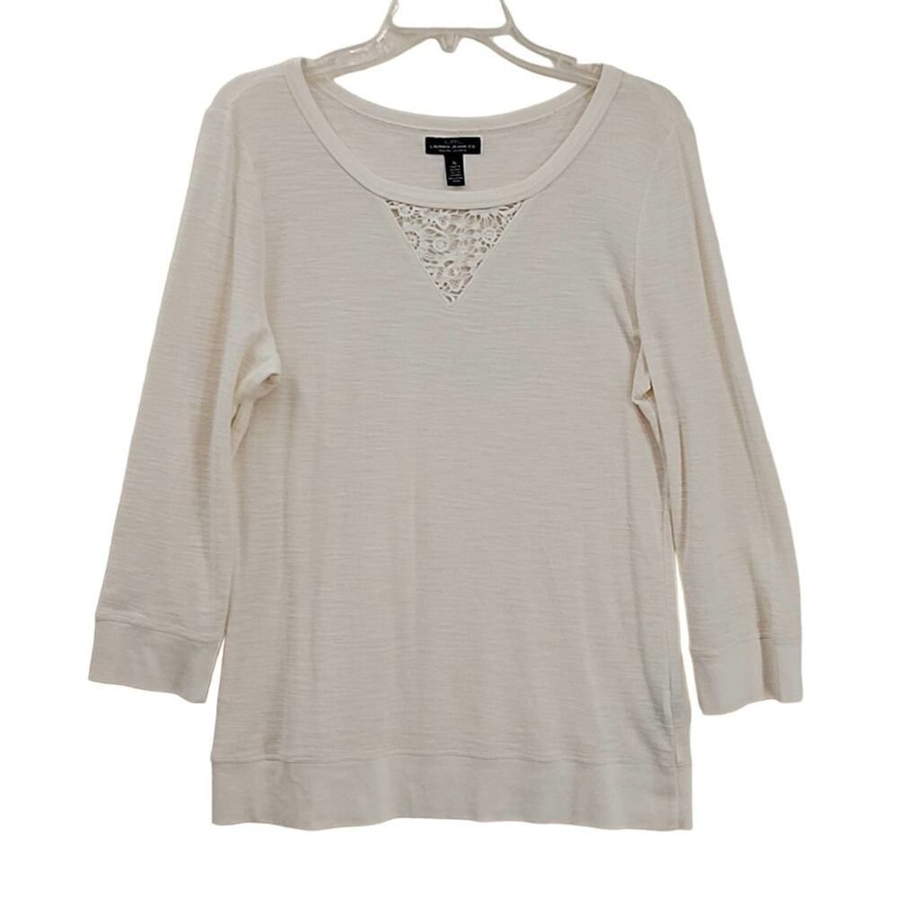 Ralph Lauren XL Thermal Top Cream Cotton Lace